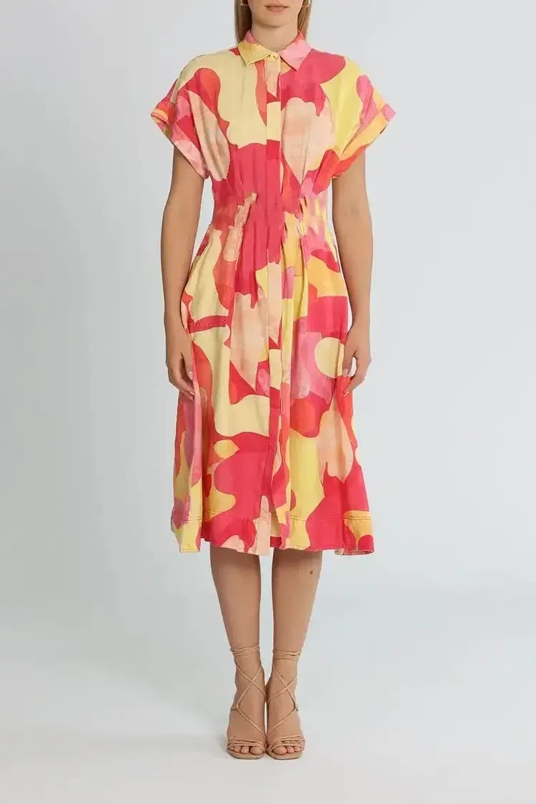 Rebecca Vallance Toretta Midi Dress Multi Size 14 photo 4