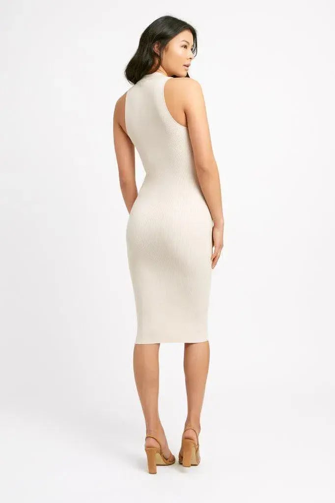 Kookai Lola Panel Dress Tapioca Cream Size 2 photo 3