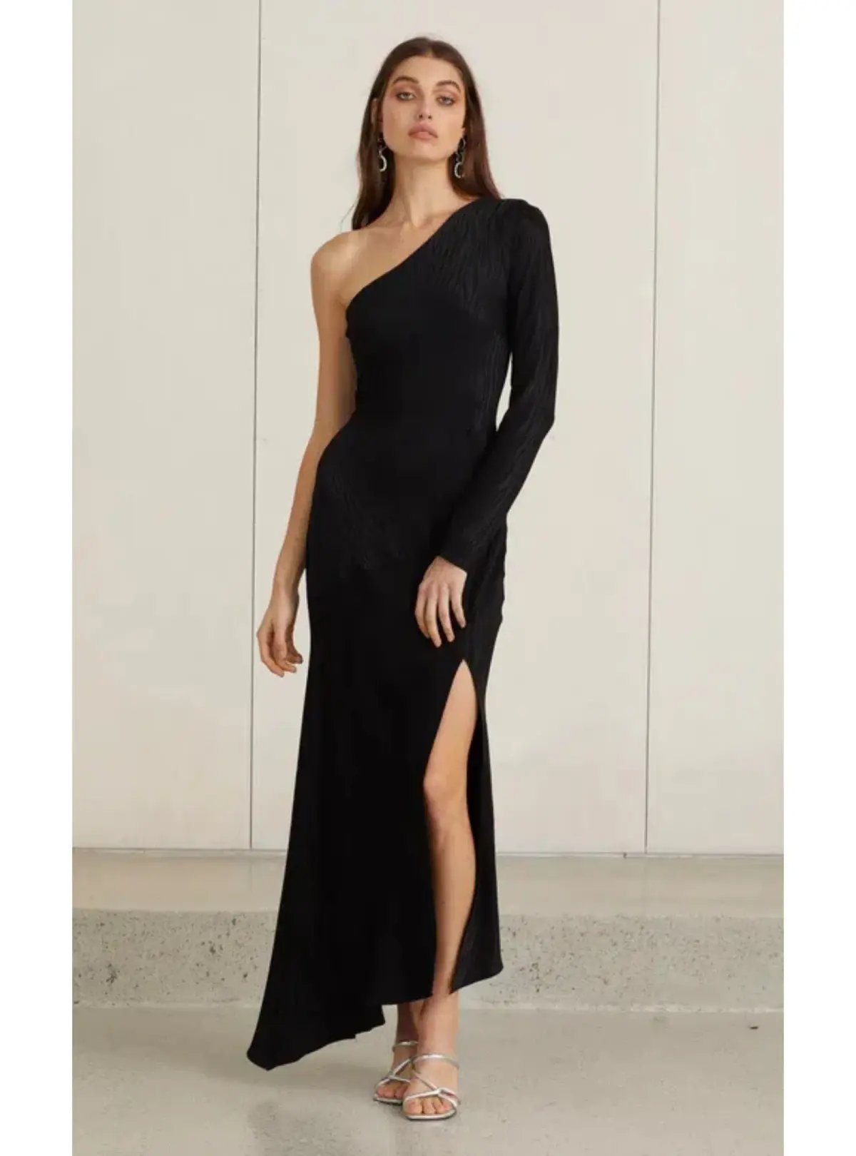 Bec & Bridge The Kat Asymmetrical Midi Dress in Black Size AU 6 photo 3
