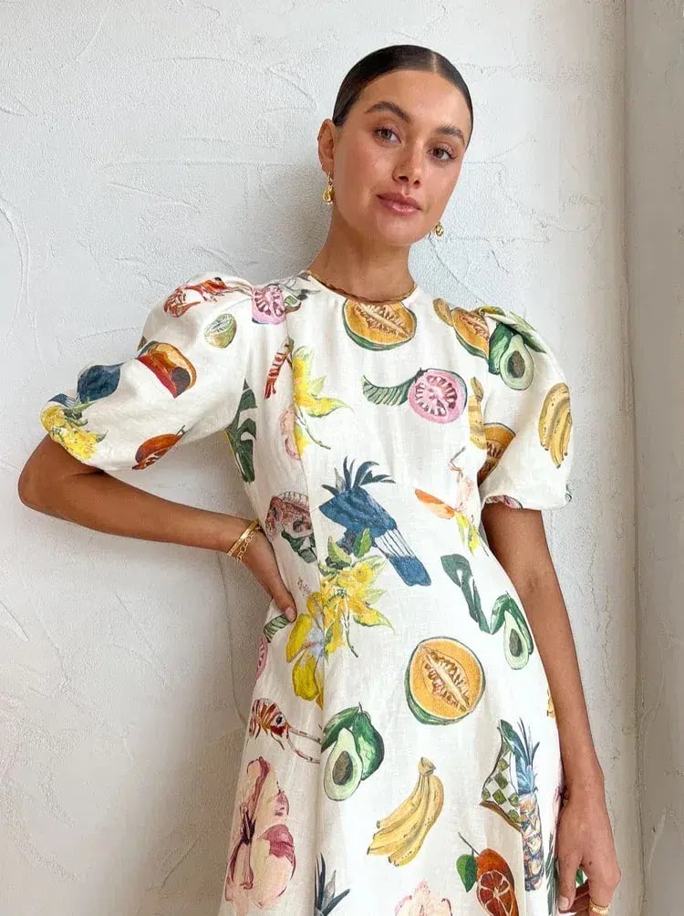 Alemais Theo Midi Dress Multi Size 12 AU photo 12