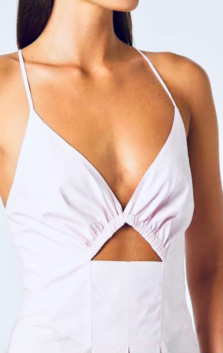 Scanlan Theodore Cotton Strappy Dress White Size 8 photo 4