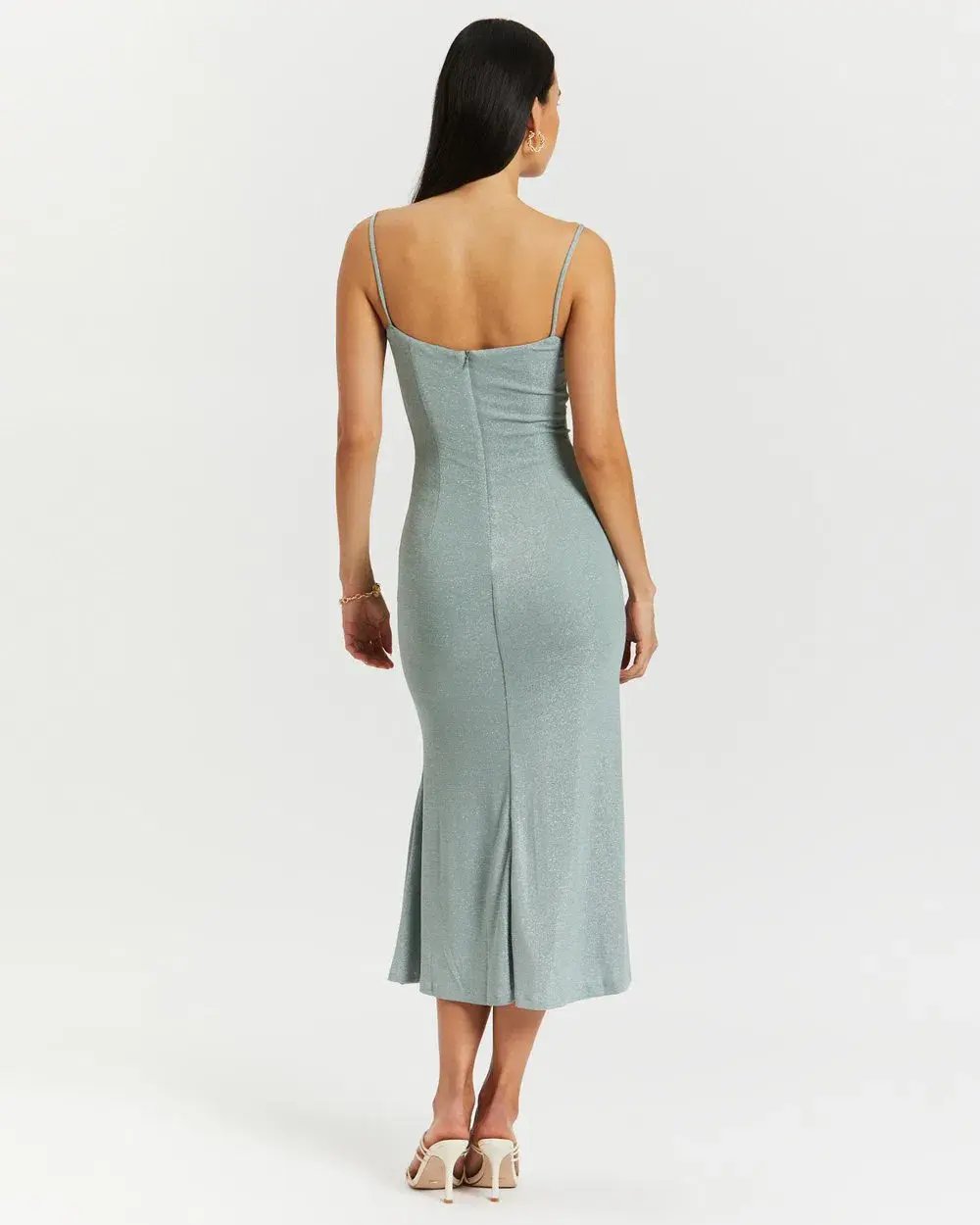 Misha Josette Midi Dress Blue Size 8 photo 2