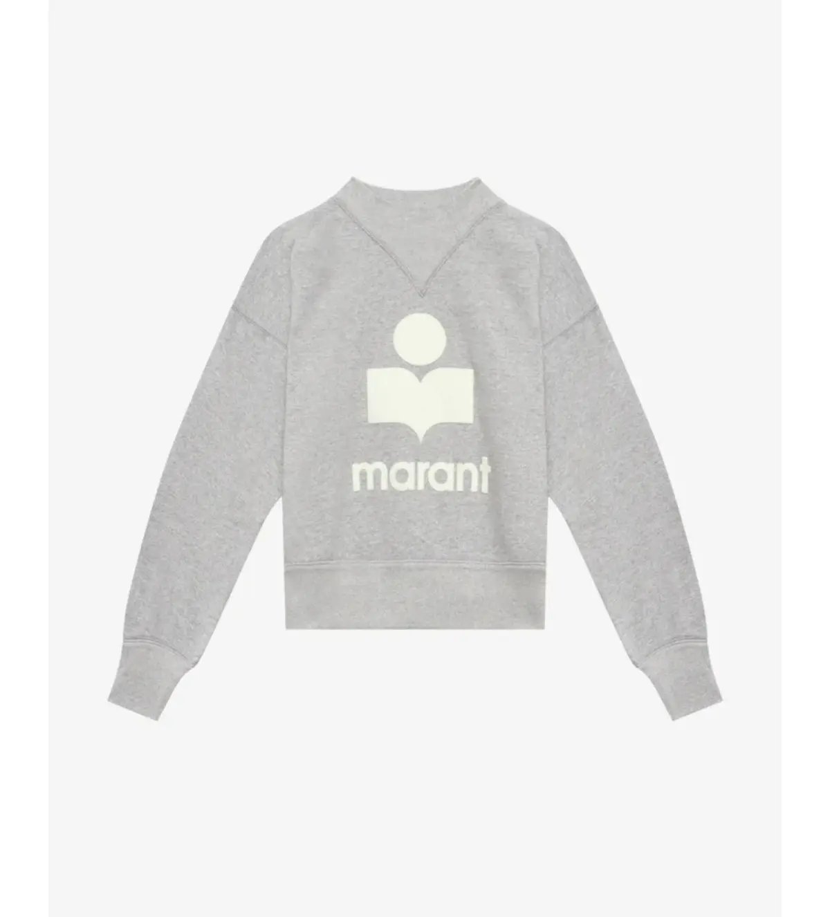 Isabel Marant Moby Stand-up Collar Logo Sweatshirt Gray Size 10/M photo 4