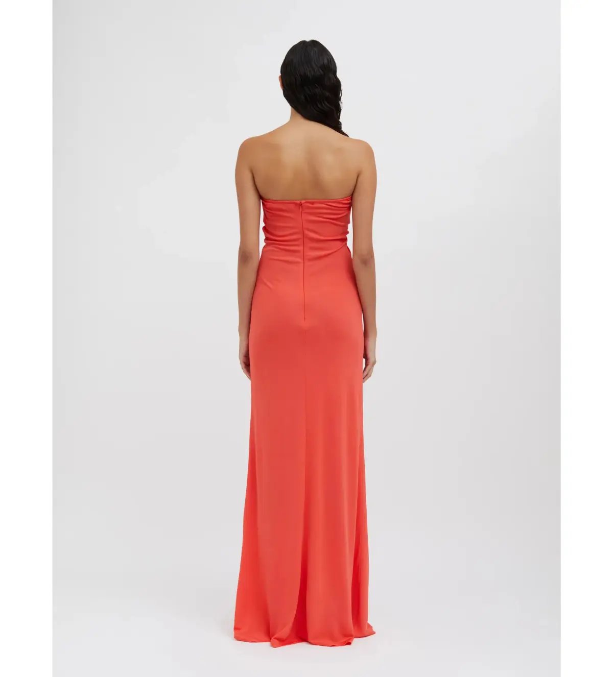 Christopher Esber Arced Palm Strapless Dress Grapefruit Size XS / AU 6 photo 3