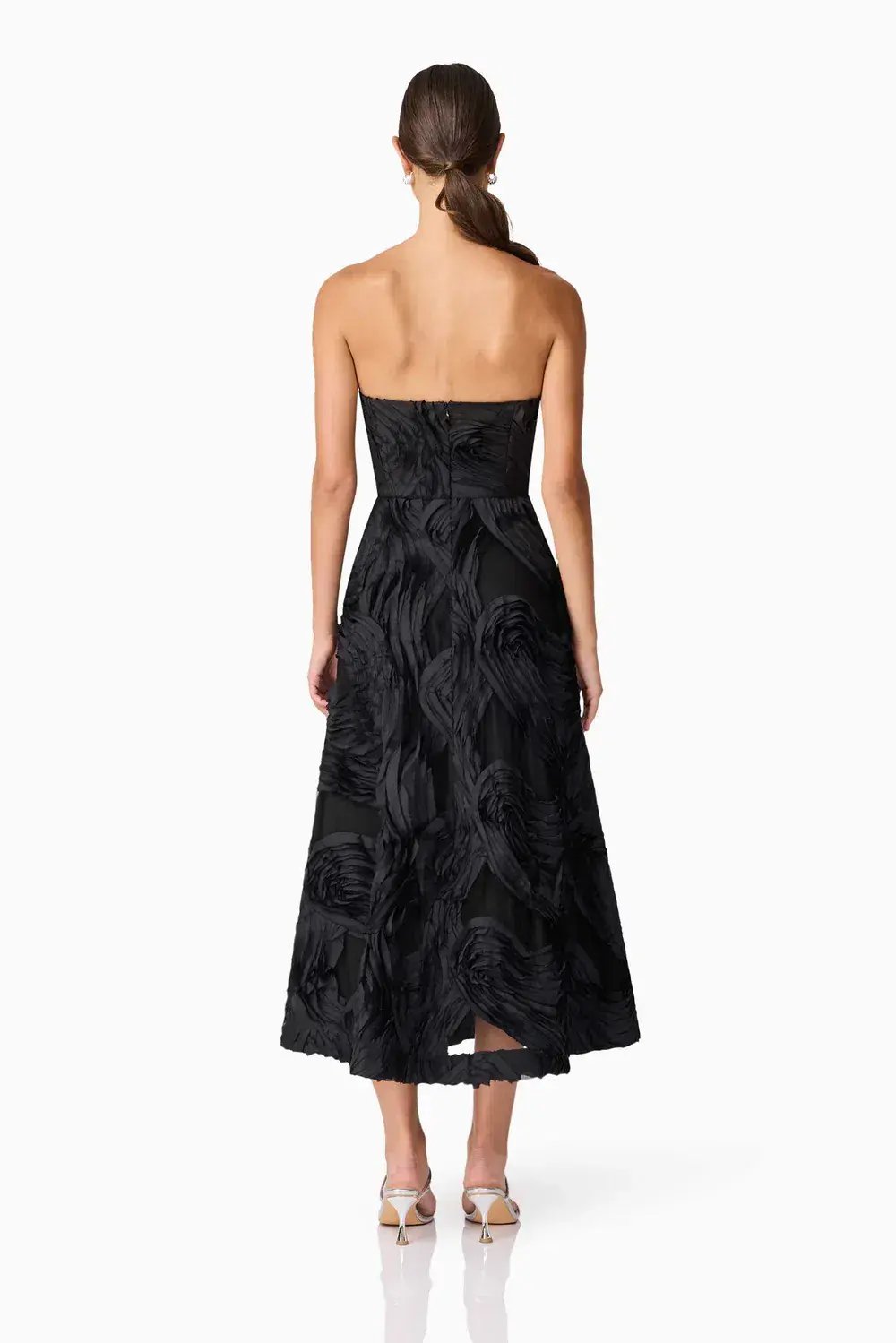 Elliatt Asher Sweetheart Midi Dress Black 8 photo 4