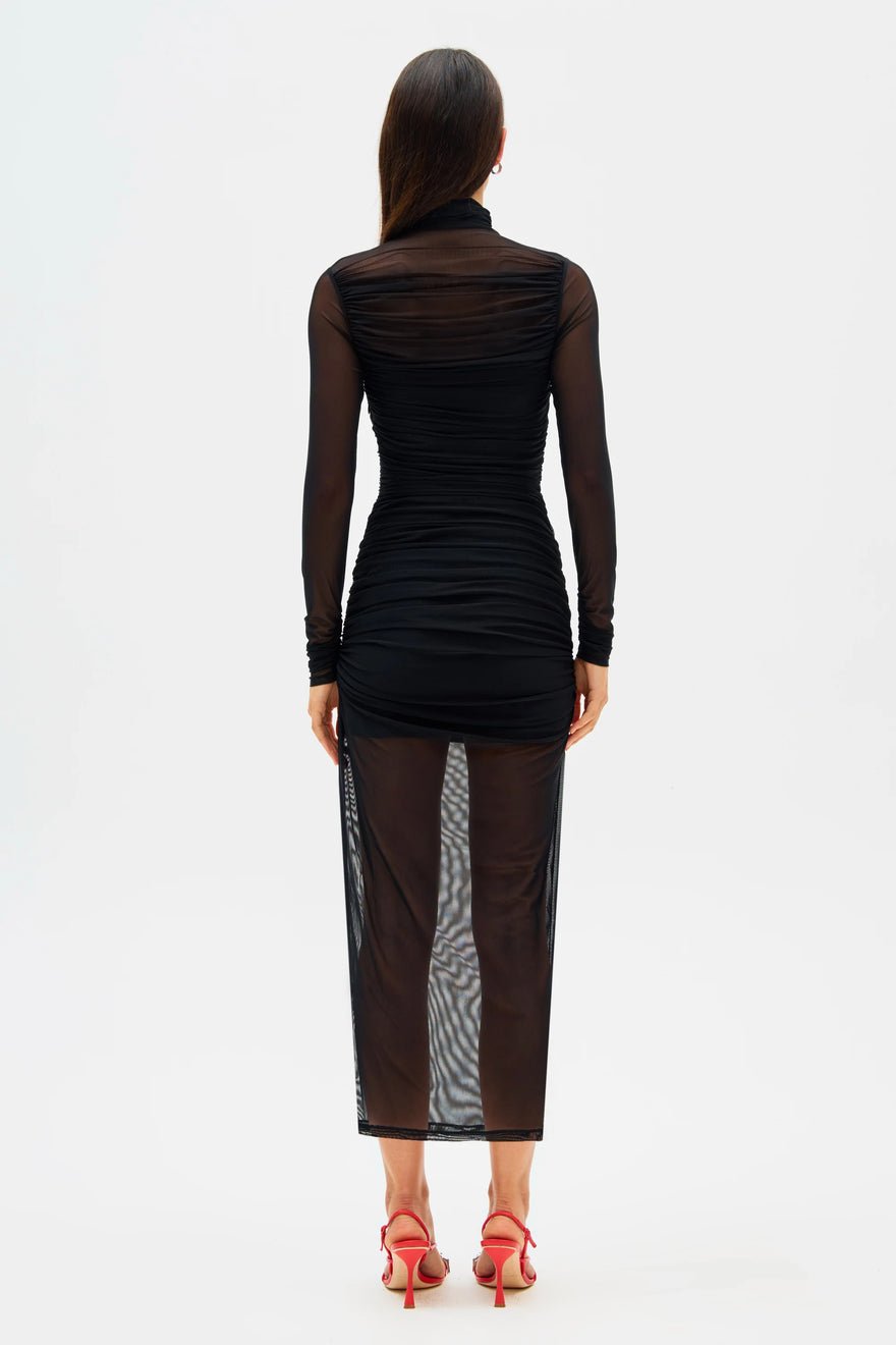 Misha Collection Petunia Mesh Midi Dress photo 3