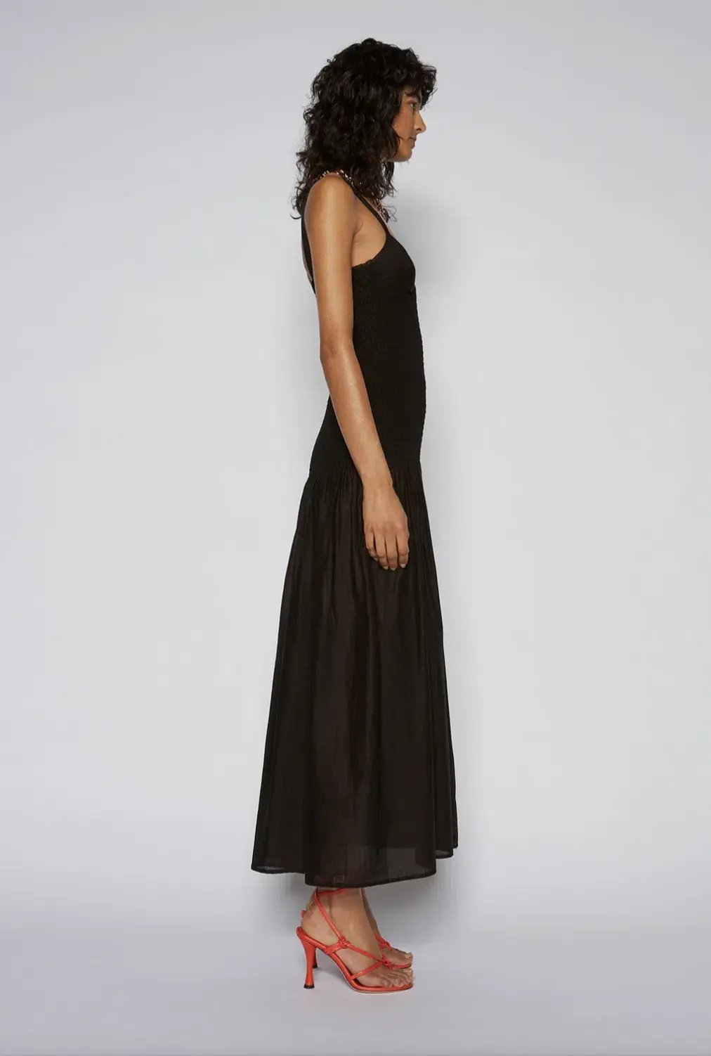 Scanlan Theodore Black Cotton Bralette Dress Size 8 photo 3