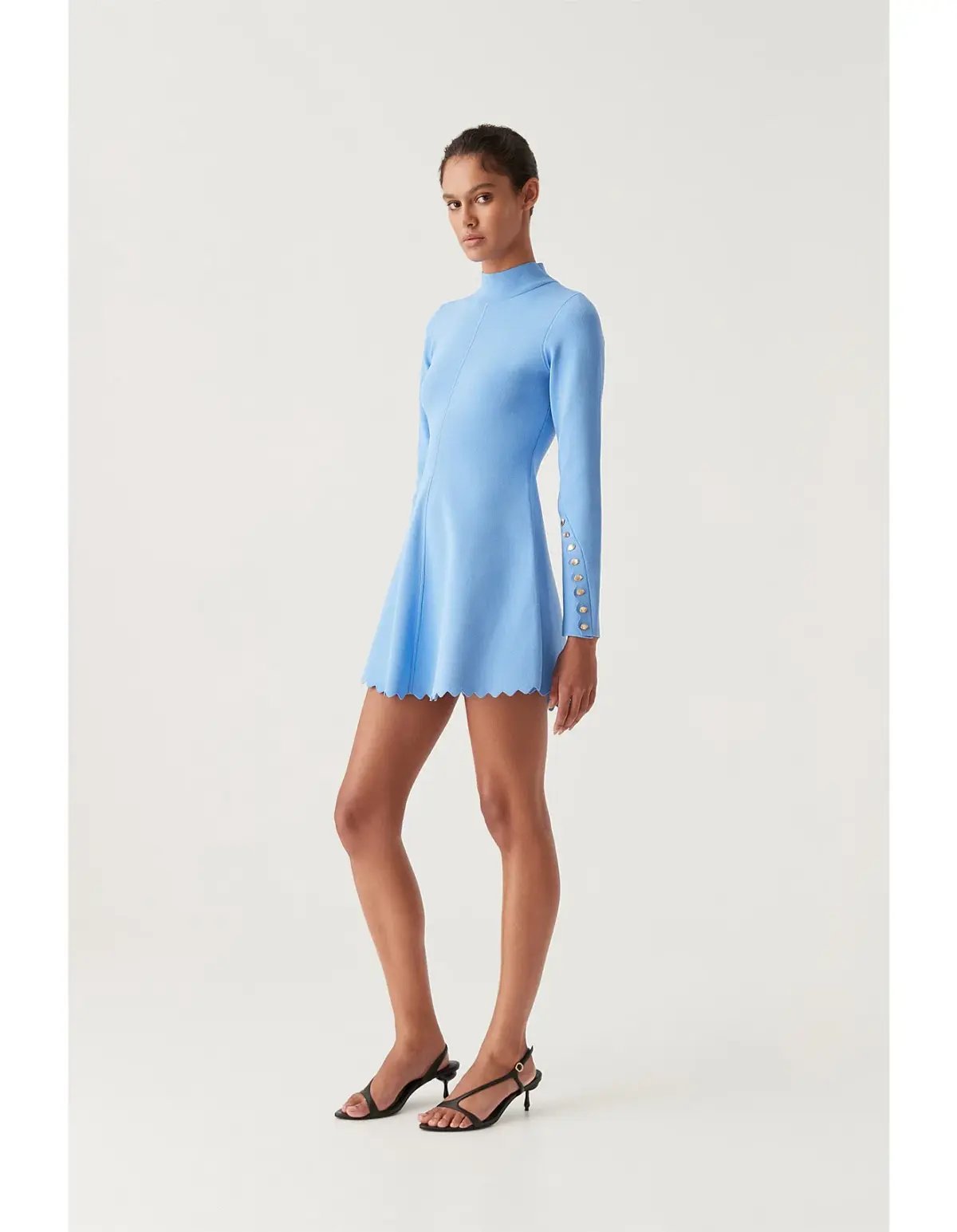 Aje Harmony Knit Mini Dress in Mist Blue Size AU 8 photo 2