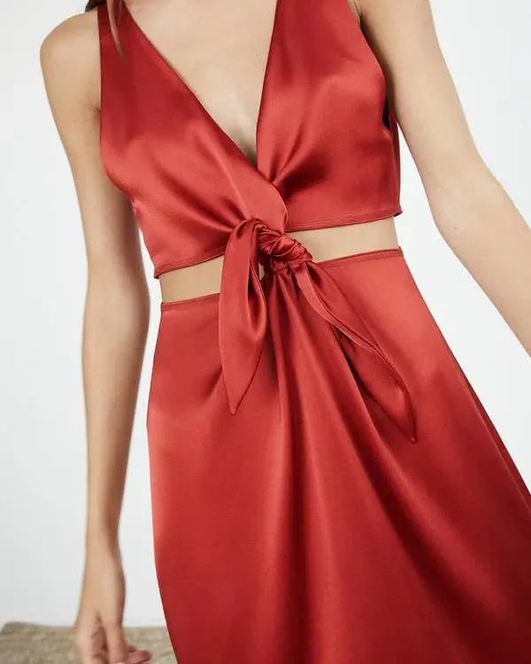 Nanushka Regina Dress Size Red XS/Au 6 photo 3