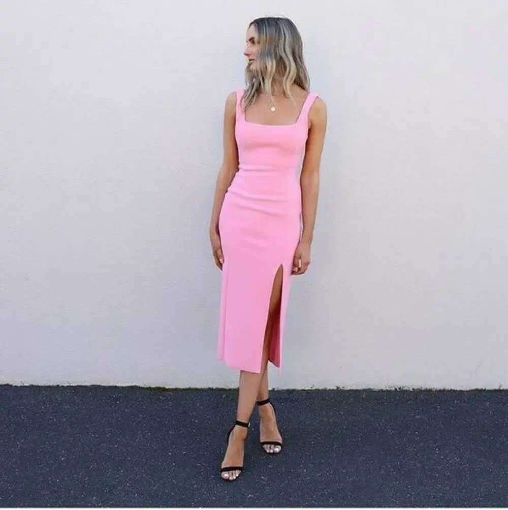 Bec & Bridge Hibiscus Islands Midi Dress Pink Size AU 8 photo 3