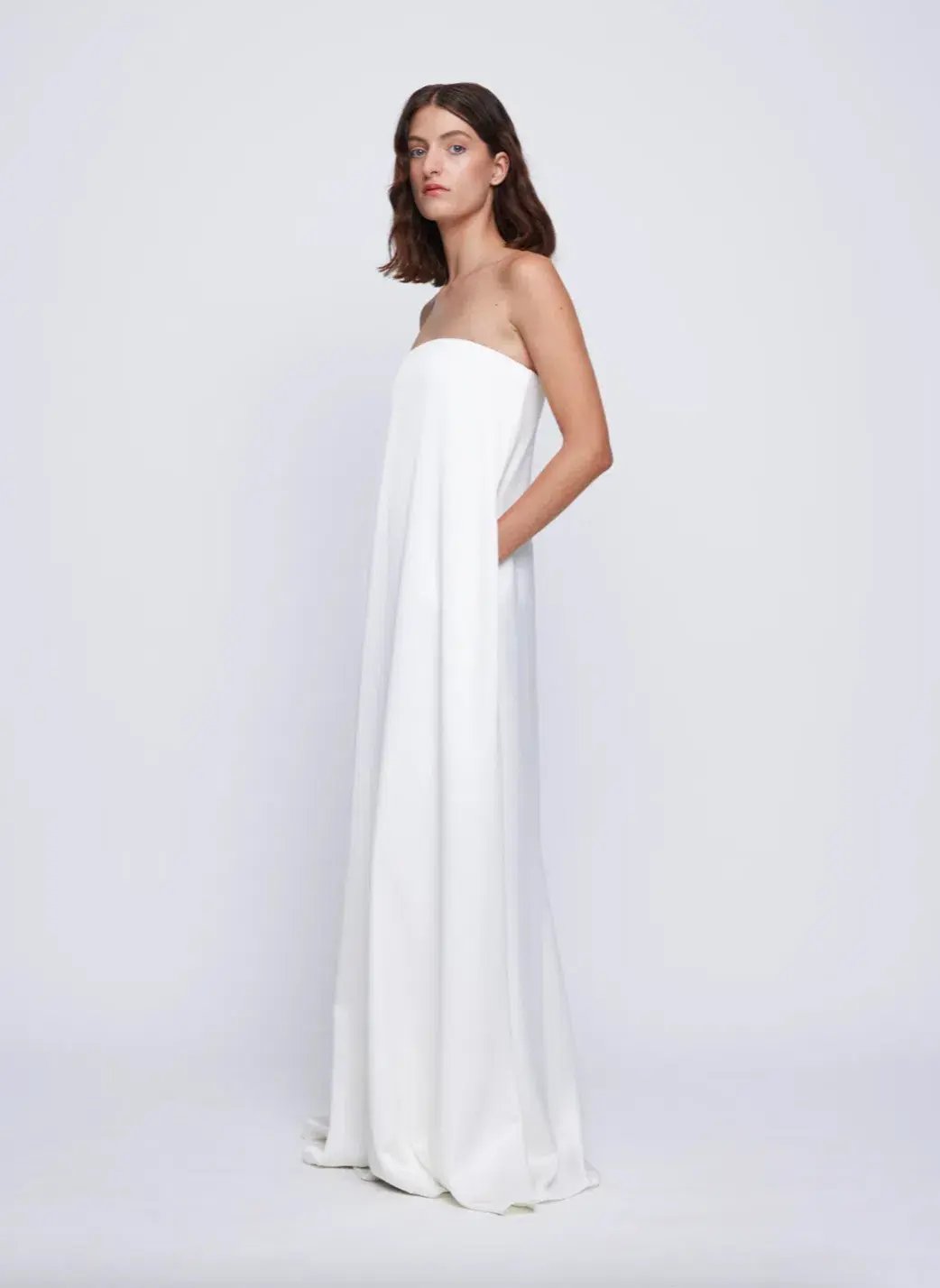 Anna Quan Delfina Gown Ivory White Size 10 photo 2