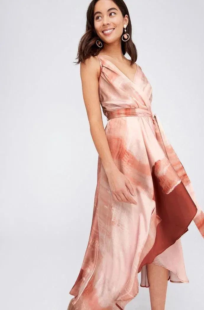 Sheike V Neck Sleeveless Dress Peach Size 14 photo 2