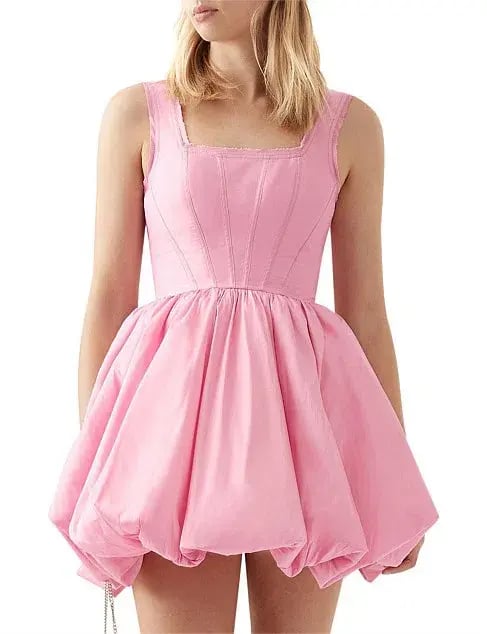 Aje Suzette Bubble Mini Dress Pink Size AU 6 photo 3