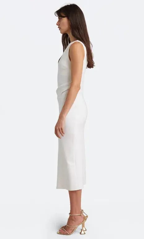 Bec & Bride Be Mine Asym Dress Midi White Size 12 photo 3