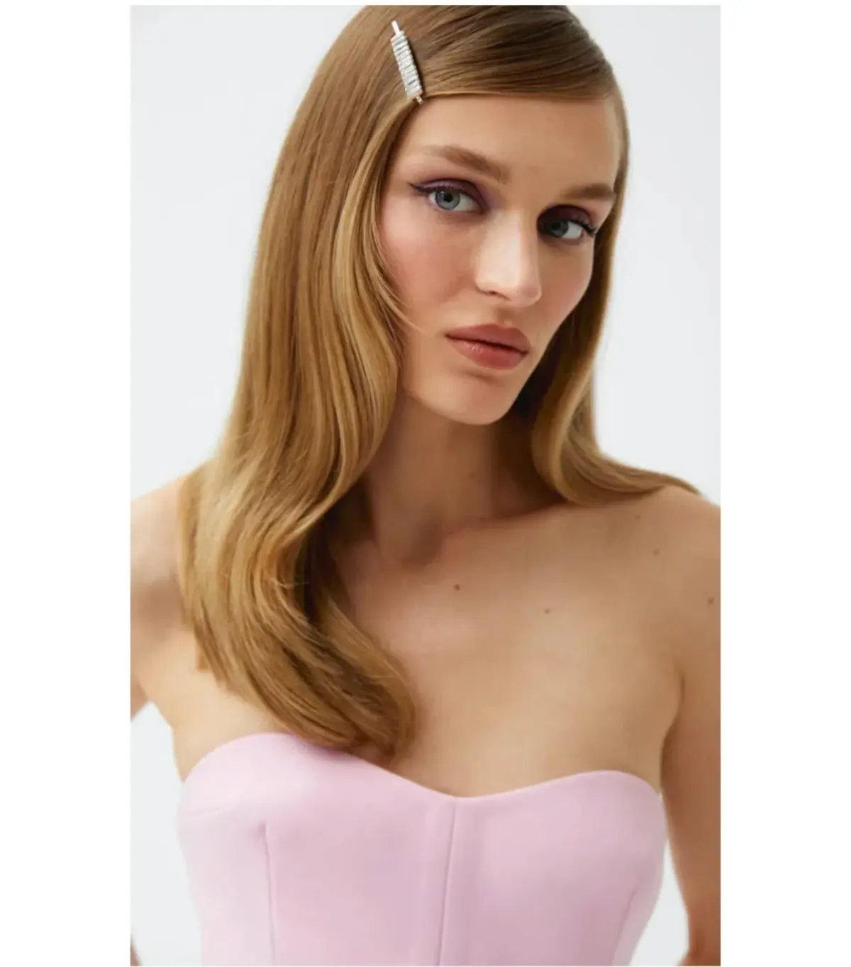 THE NEW ARRIVALS by İlkyaz Özel Noele Column Dress Baby Pink Size 10/M photo 6
