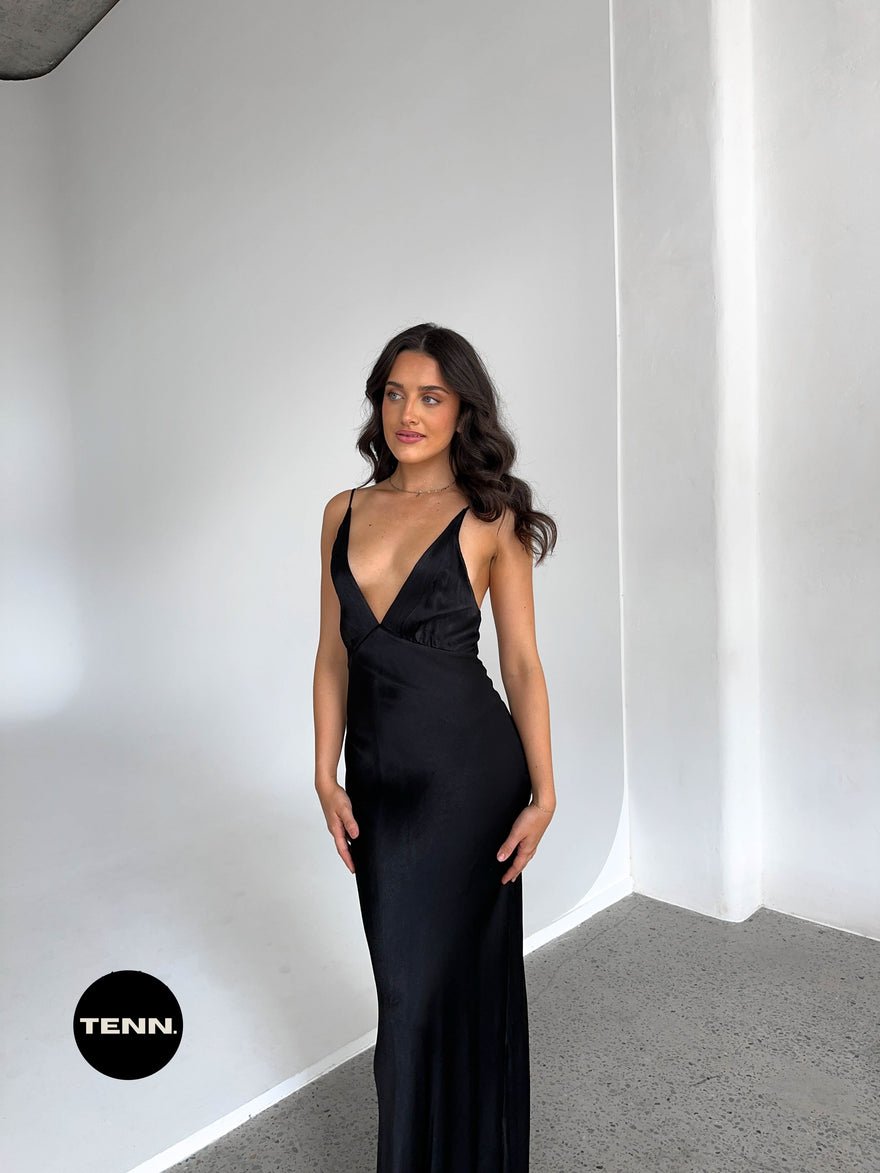 Bec & Bridge Moon Dance V Maxi Dress - Black photo 2