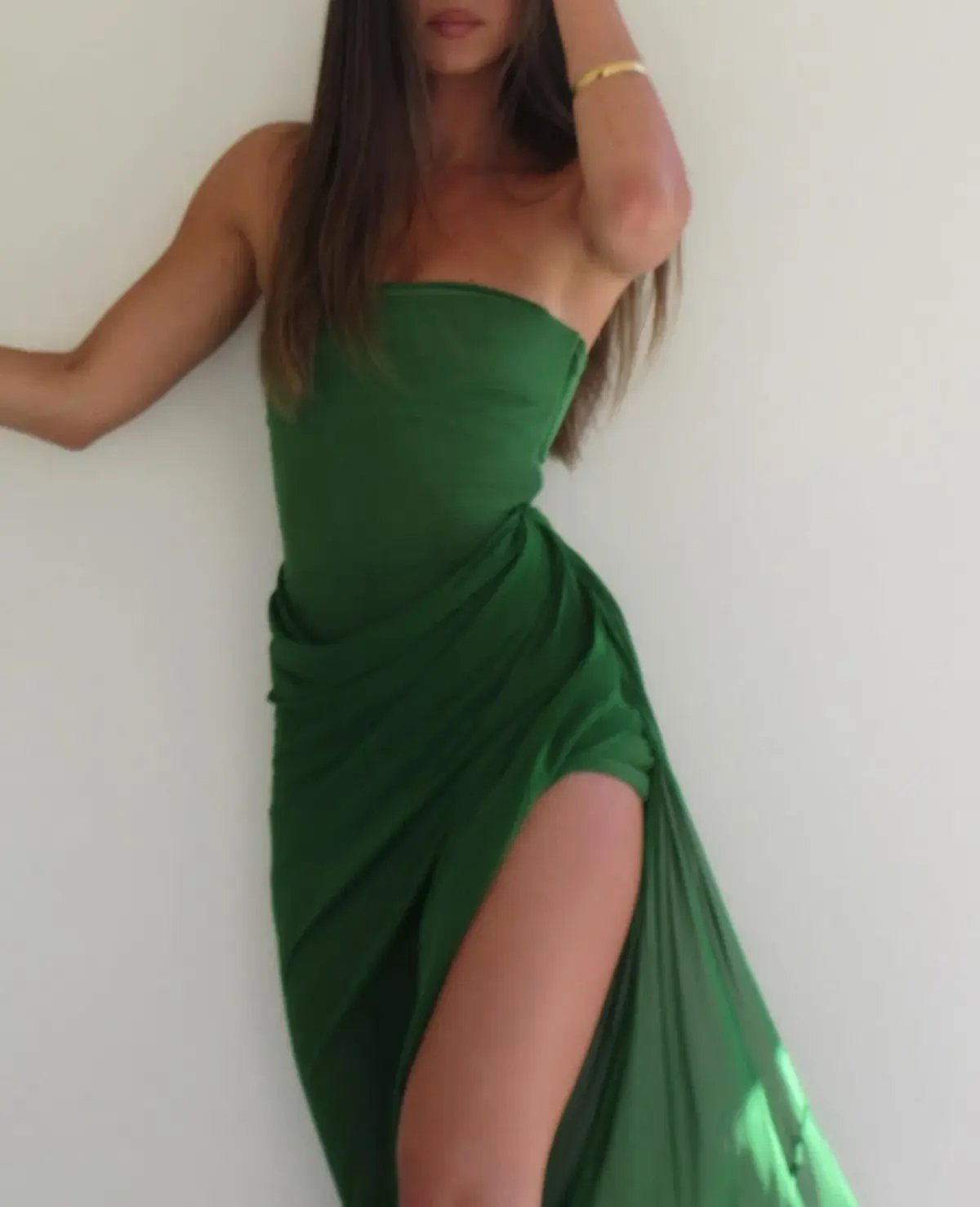Bec & Bridge Aida Draped Maxi Dress Pine Green Size 8 photo 6
