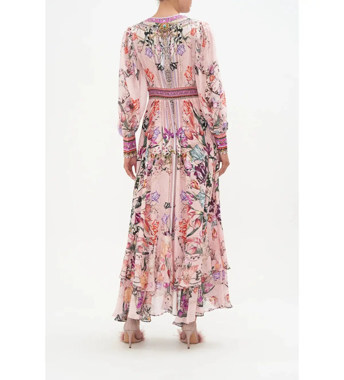 Camilla Long Button Front Dress Mad As A Snake Pink Size S / AU 10 photo 4