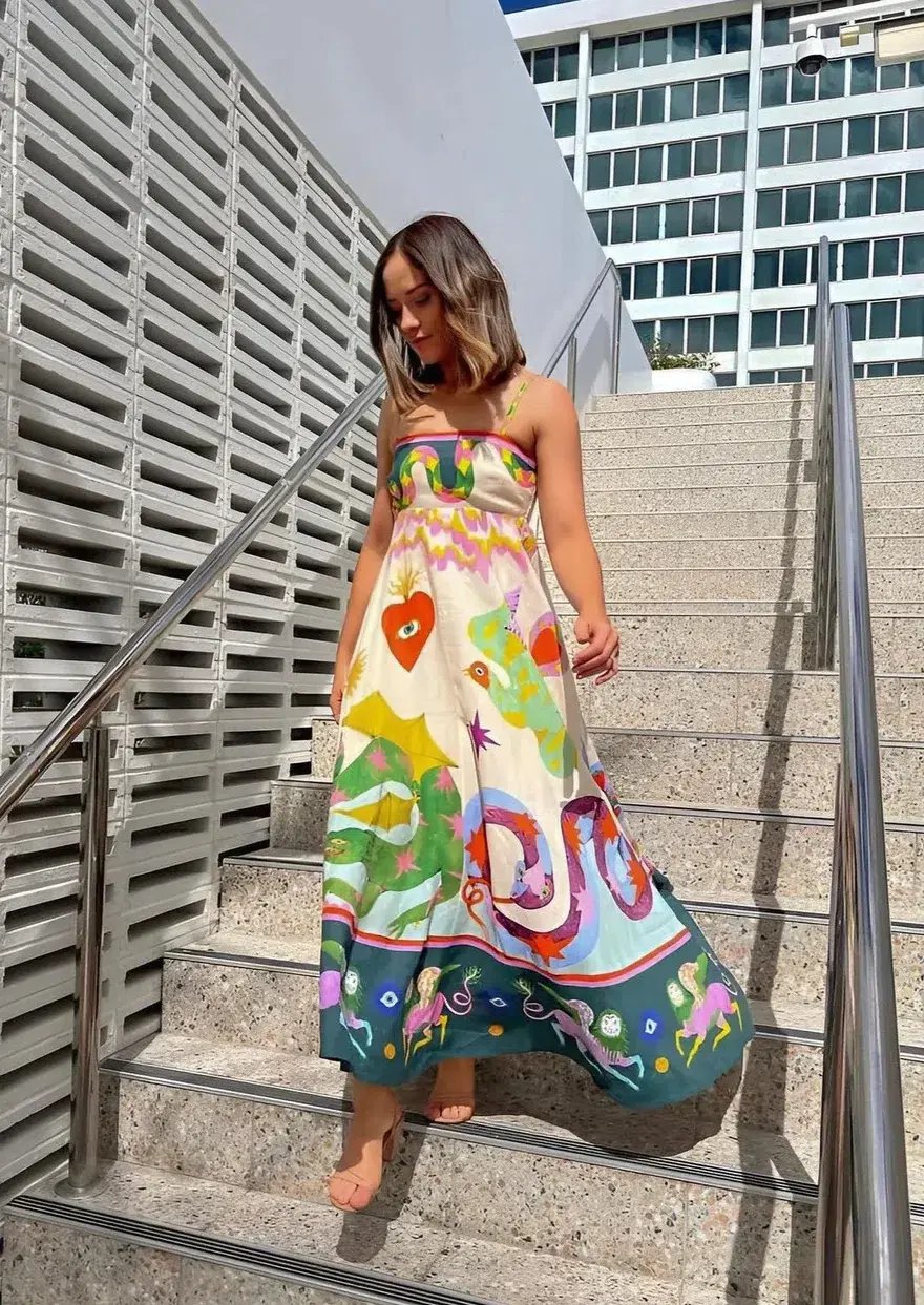 Alemais Seeker Maxi Dress Print Size 8 photo 2