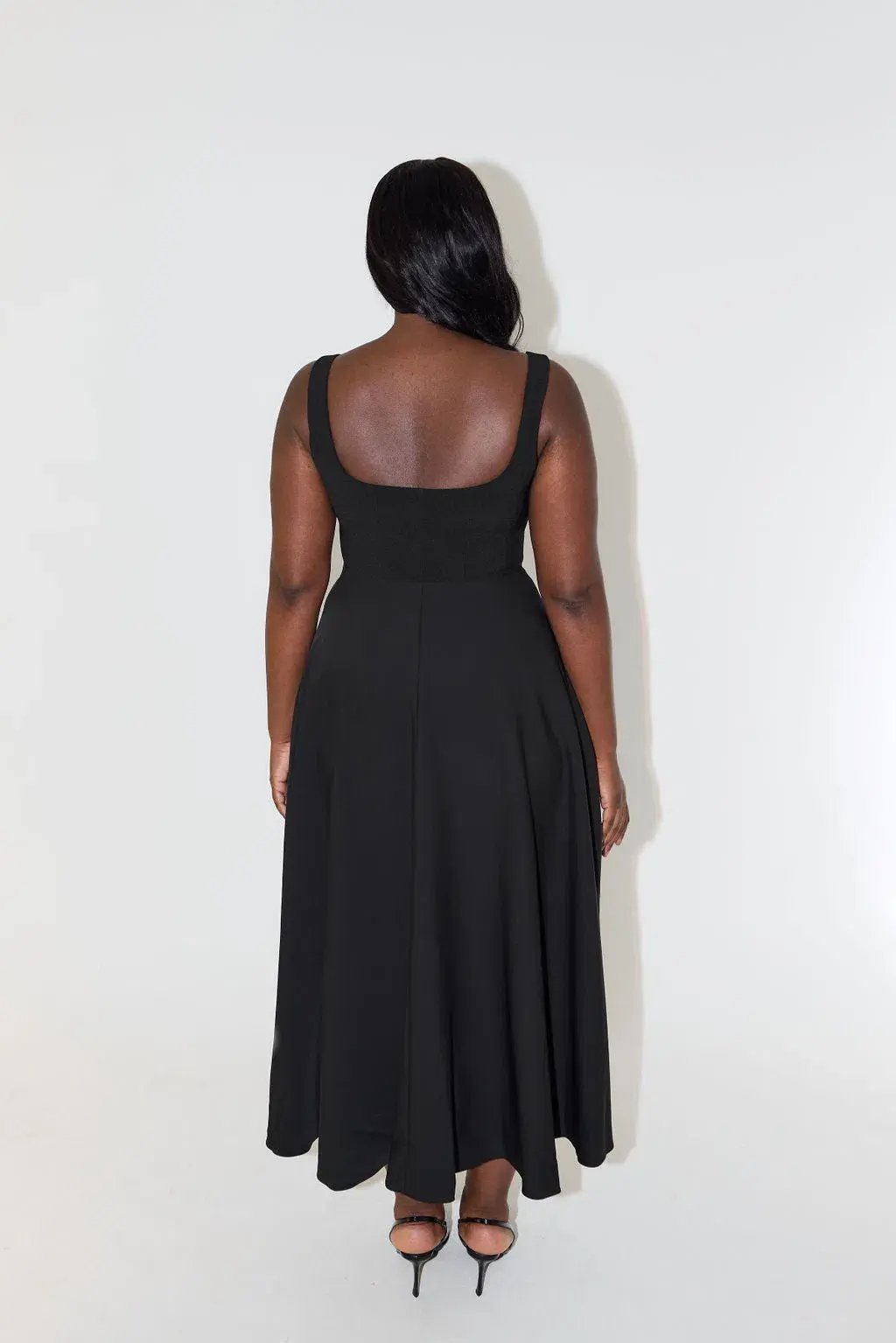 Odd Muse The Ultimate Muse High Waist Square Neck Midi Dress Black Size L / AU 12 photo 7