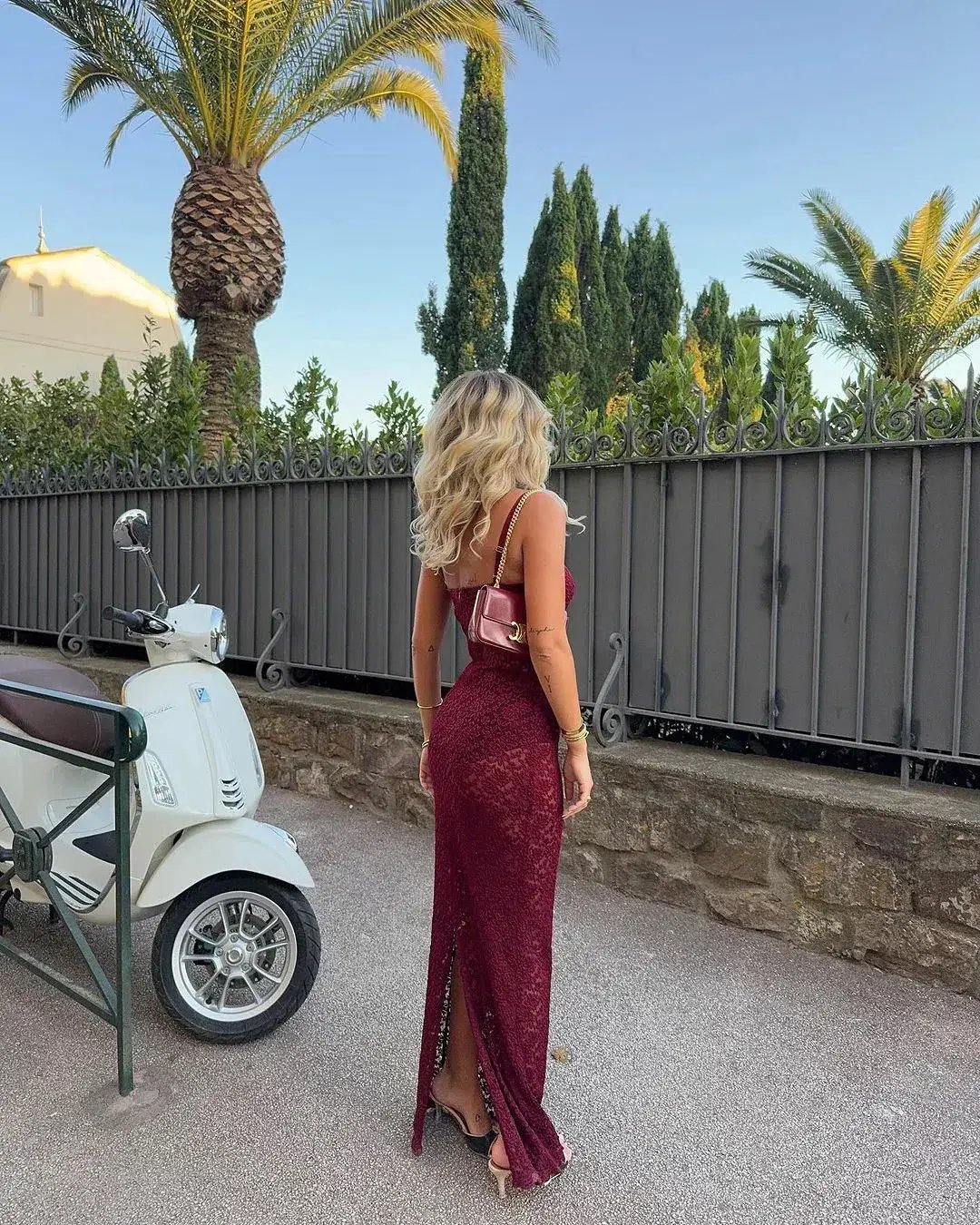 Arcina Ori Margot Maxi Dress in Red Wine Size AU 8 photo 5