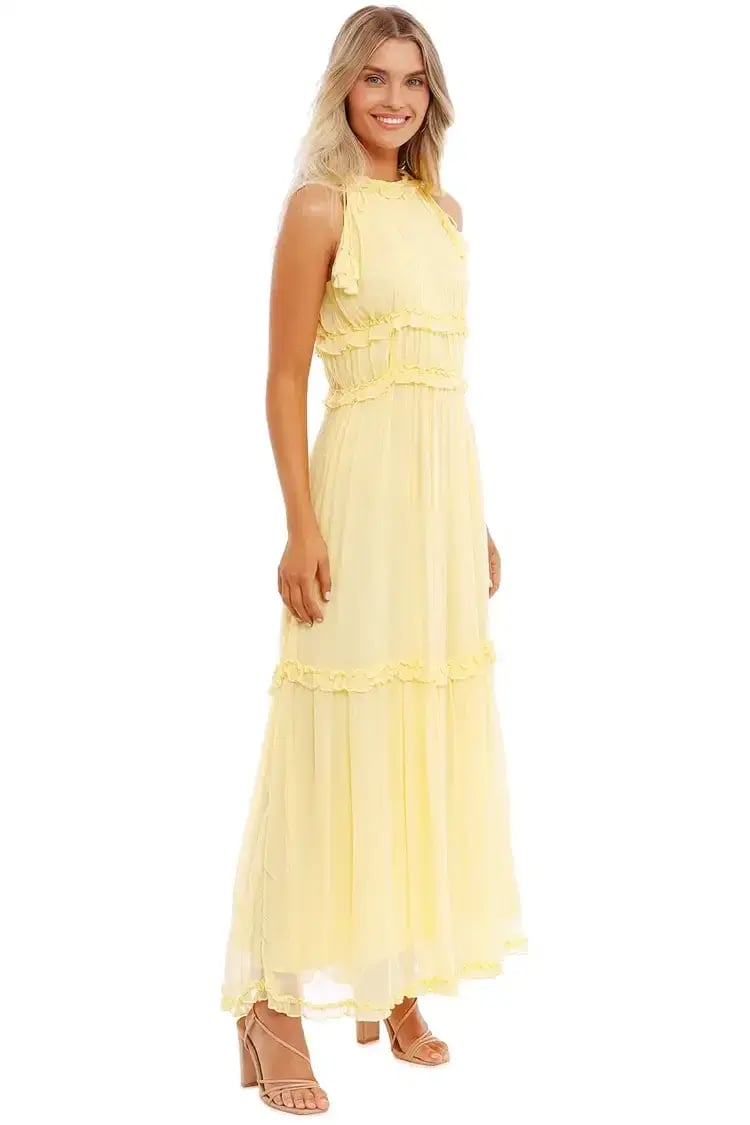 Ministry of Style Vintage Dreams Midi Dress in Butter Size 8 photo 2