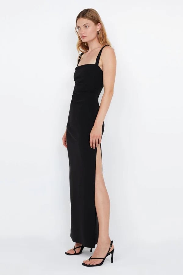 Bec & Bridge Leora Tuck Maxi Dress - Black photo 2