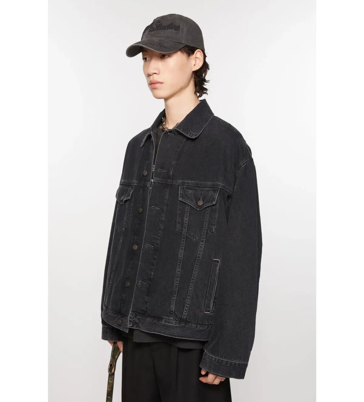Acne Studios Denim Jacket in Black Size 8 photo 2