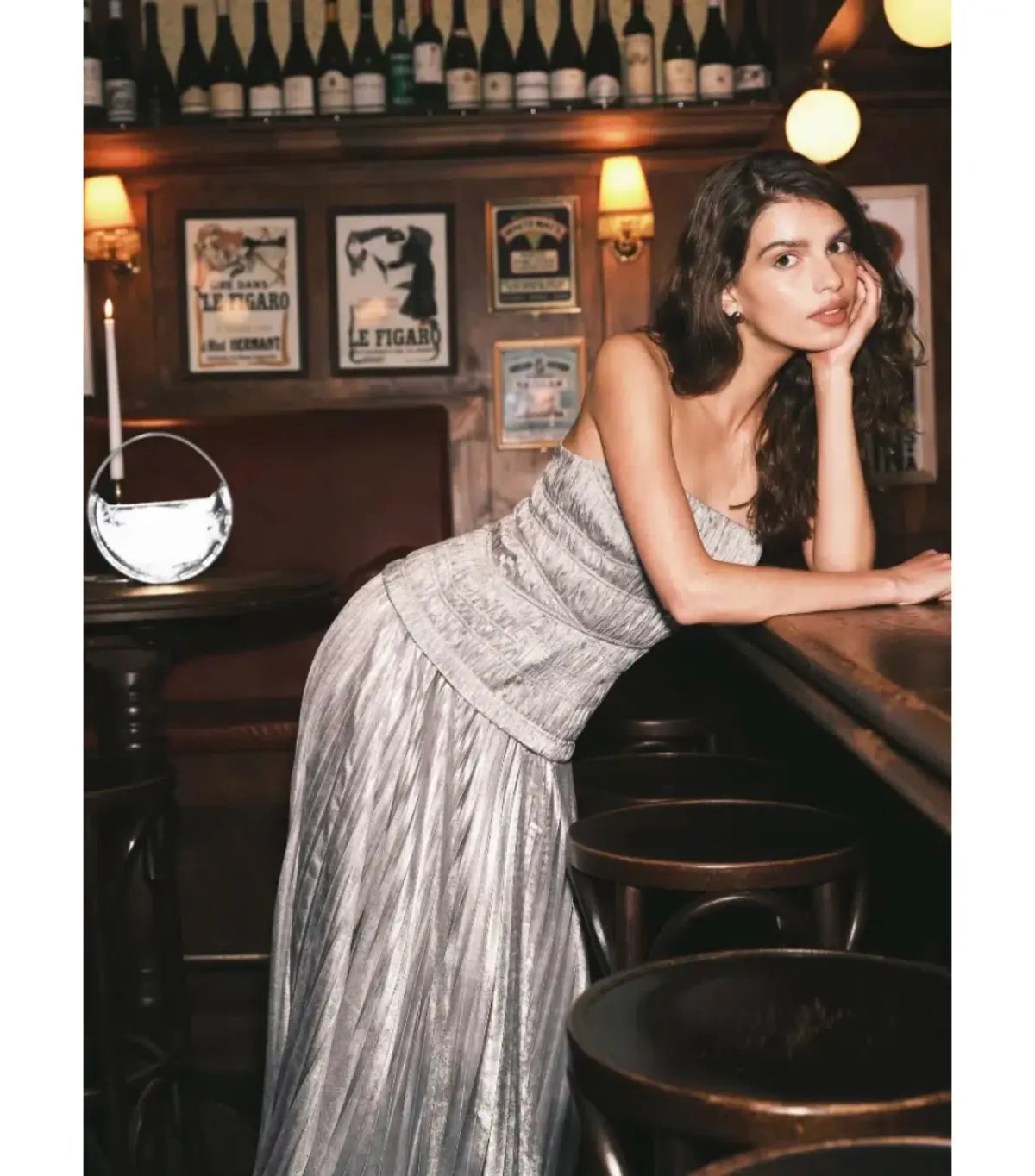 Acler Rockland Midi Dress in Dove Metallic Size AU 6 photo 6