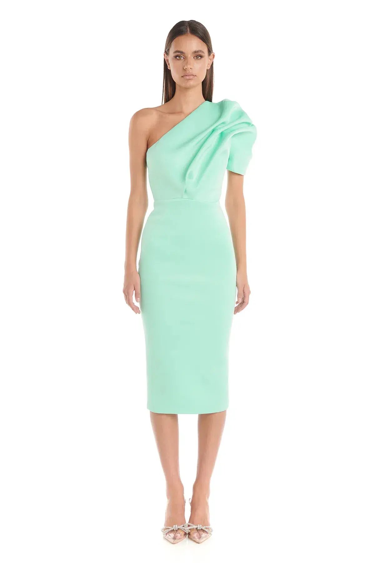 Eliya The Label Suzie Midi Dress Green Size AU 8 photo 4