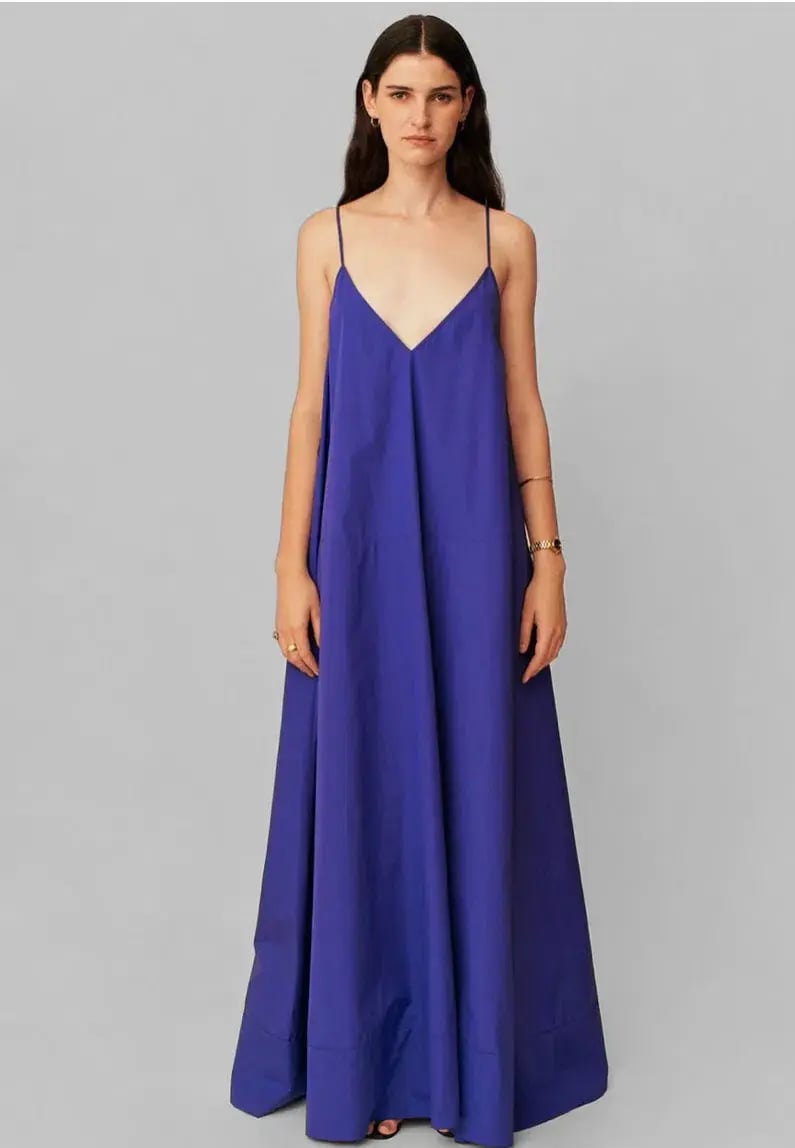 Esse Studios strap V Maxi Dress Cobalt Blue Size AU 6 photo 3