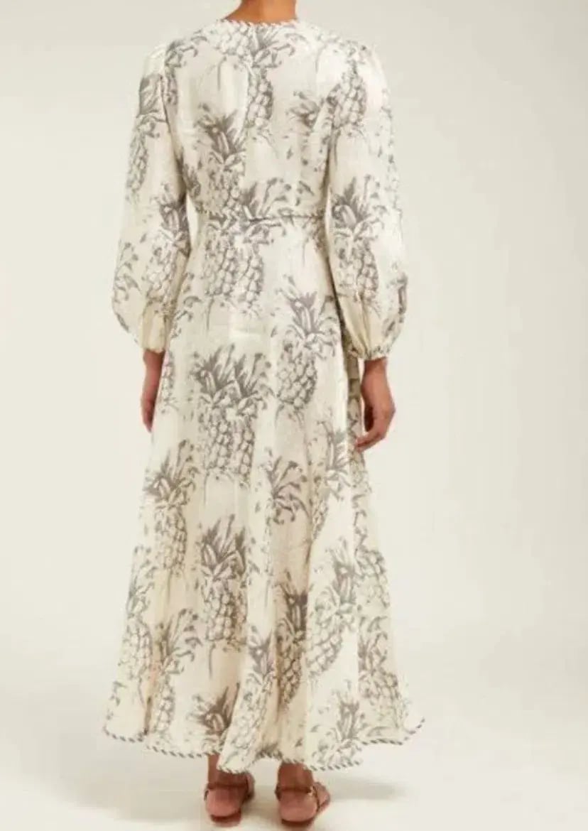 Zimmermann Wayfarer Plunge Neck Maxi Dress Size 1 (10) photo 3
