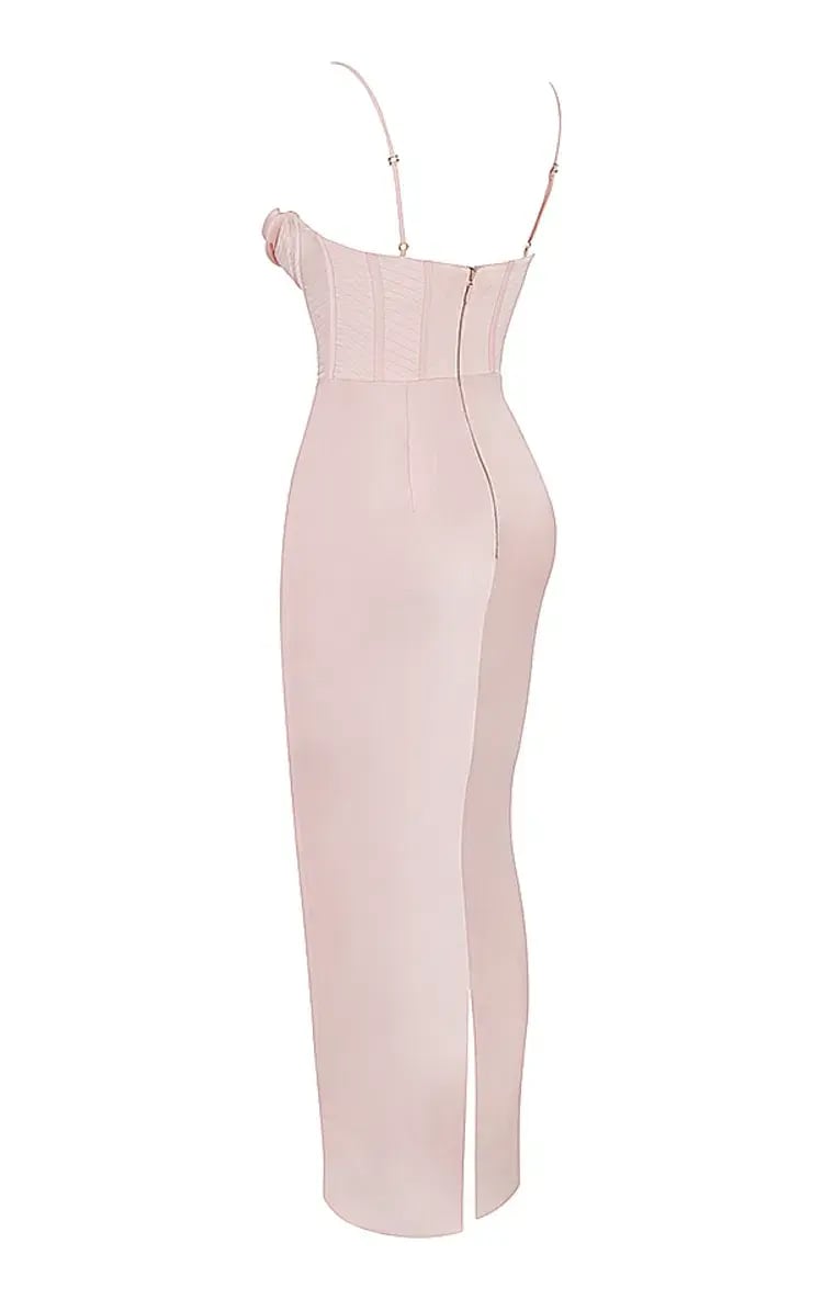House of CB Charmaine Corset Maxi Dress Blush Pink Size M/AU 10 photo 4