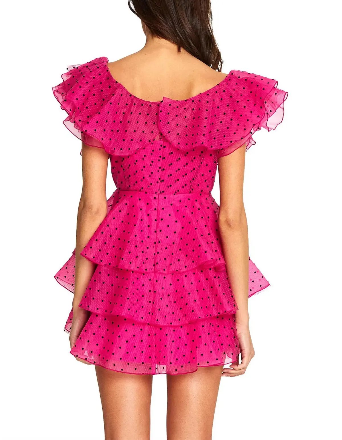 Alice McCall Space Odyssey Frilled Mini Dress Hot Pink Size 8 photo 3