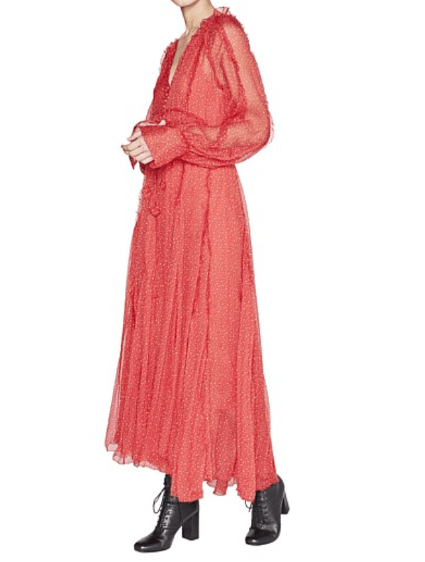Lee Mathews Ladybird Silk Dress Red Size 8 photo 2