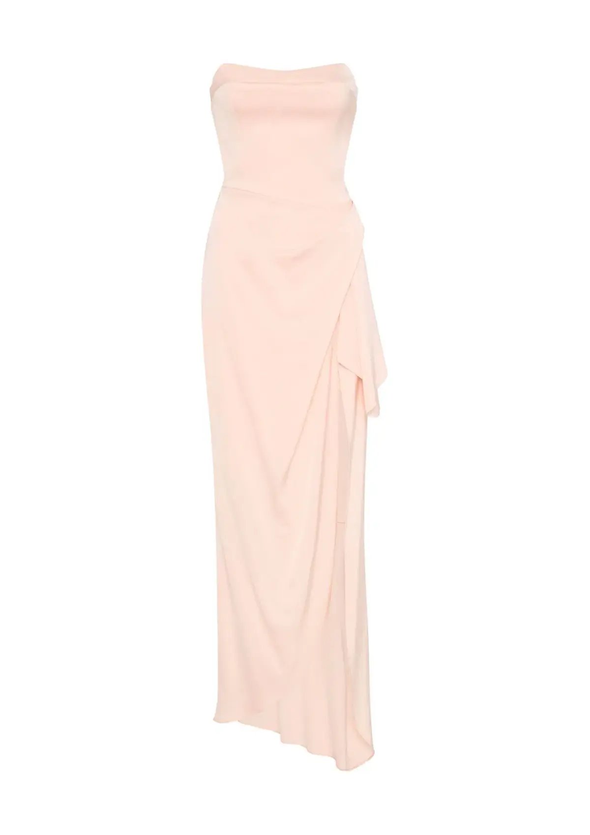 Manning Cartell Asymmetrical Games Strapless Gown Rosewater Pink Size 4 photo 2