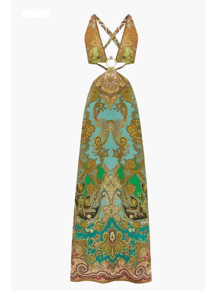 Alemais Clemenza Cut Out Midi Dress Size AU 12 photo 2