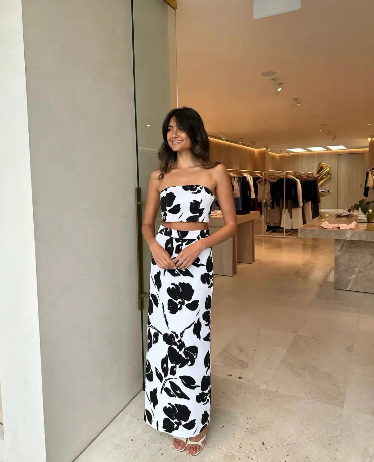 Kookai Luna Set White Floral Size 10 photo 3