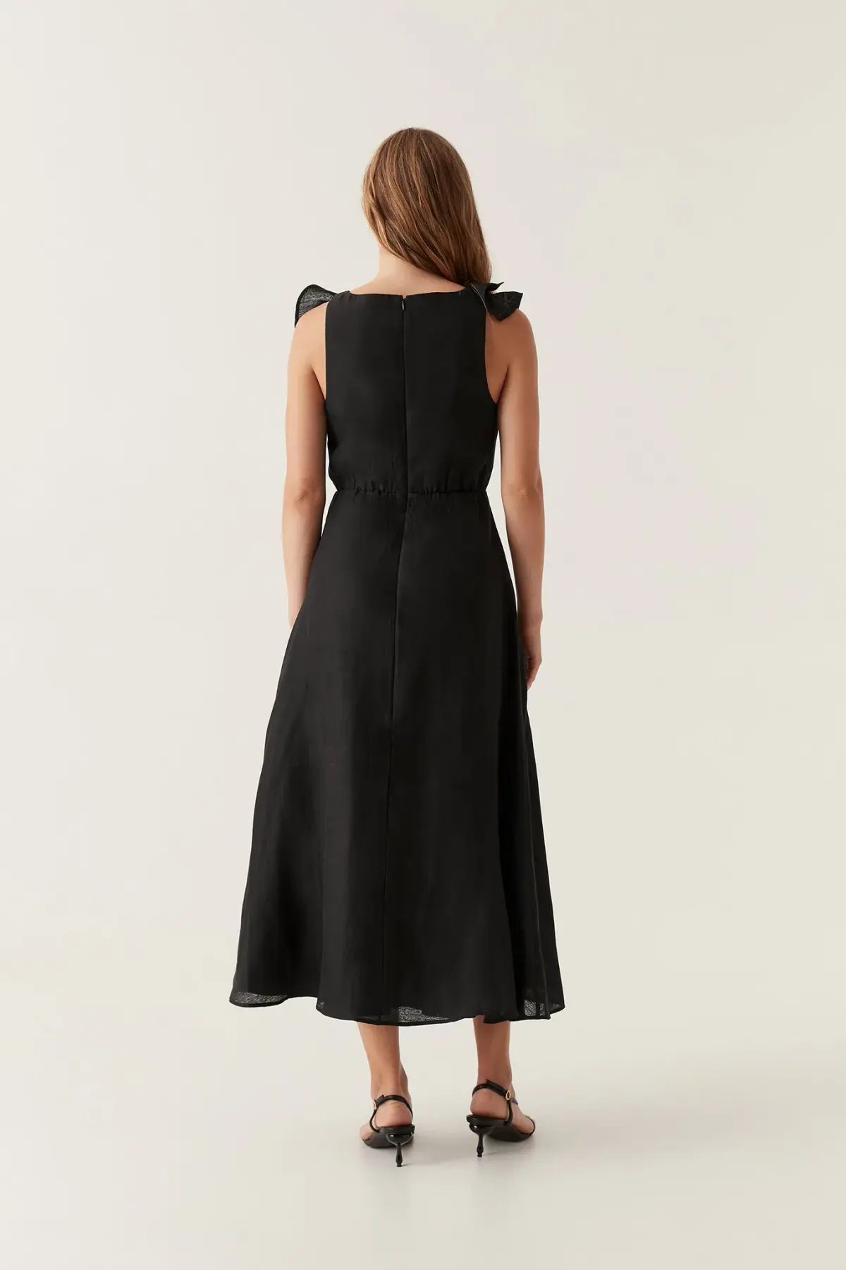 Aje Genesis Midi Dress Black Size 14 photo 2