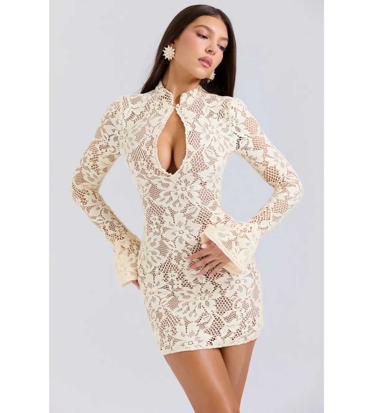 House of CB Brianna Mini Dress Buttermilk Size XS/Au 6 photo 2