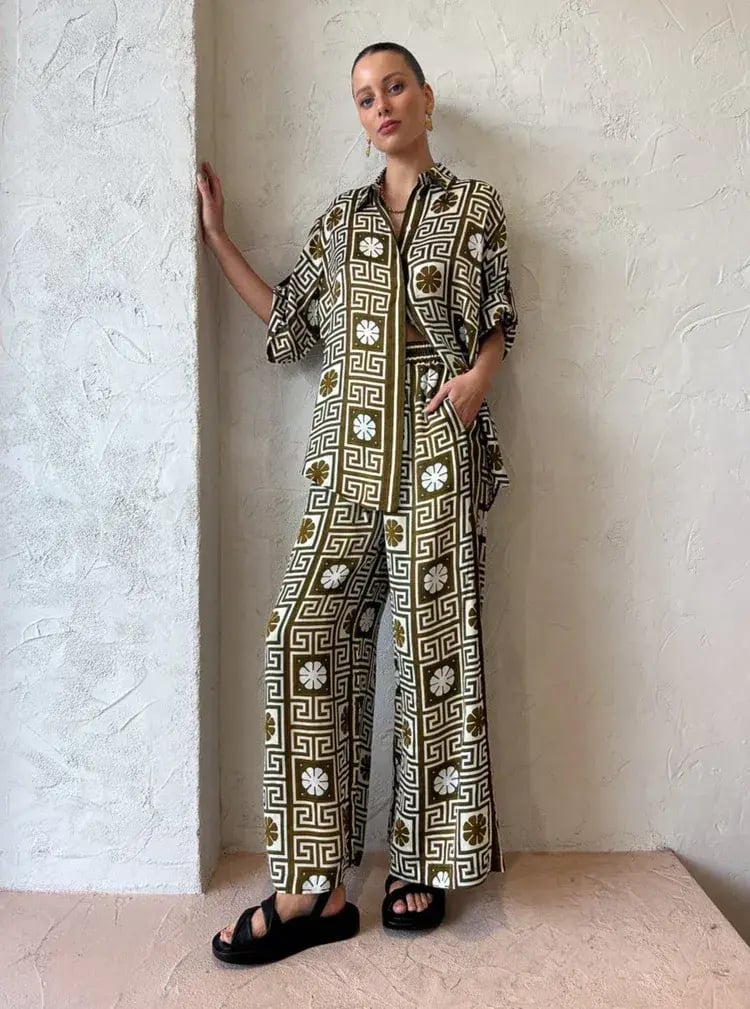 Alemais Dimi Jacquard Top and Pants Set Print Size 10 photo 2