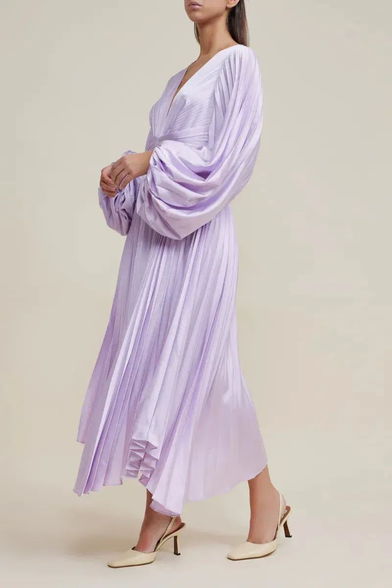Acler Palms Midi Dress Lilac Size 8 photo 2