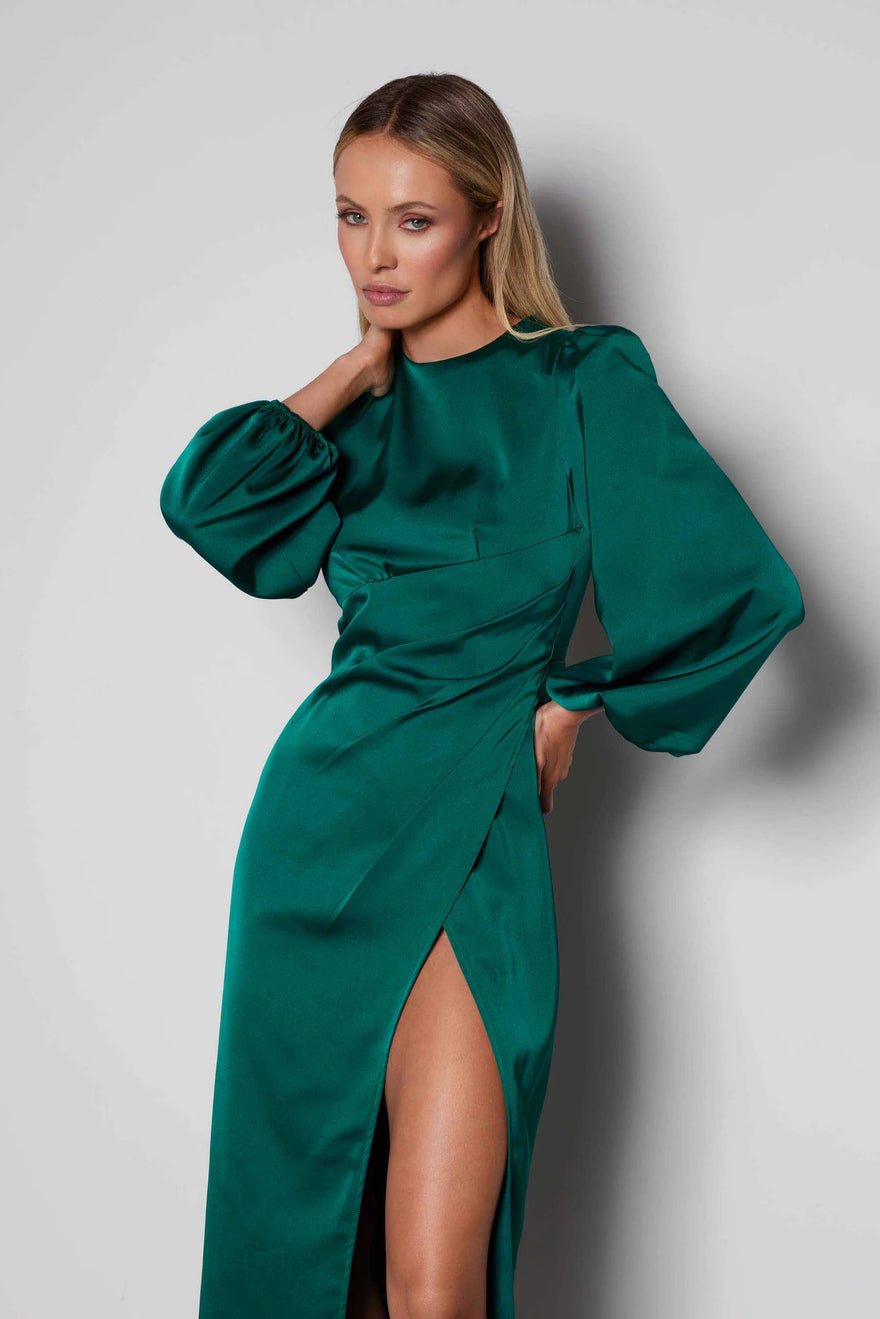 Elle Zeitoune Cleo Dress - Emerald Green photo 2