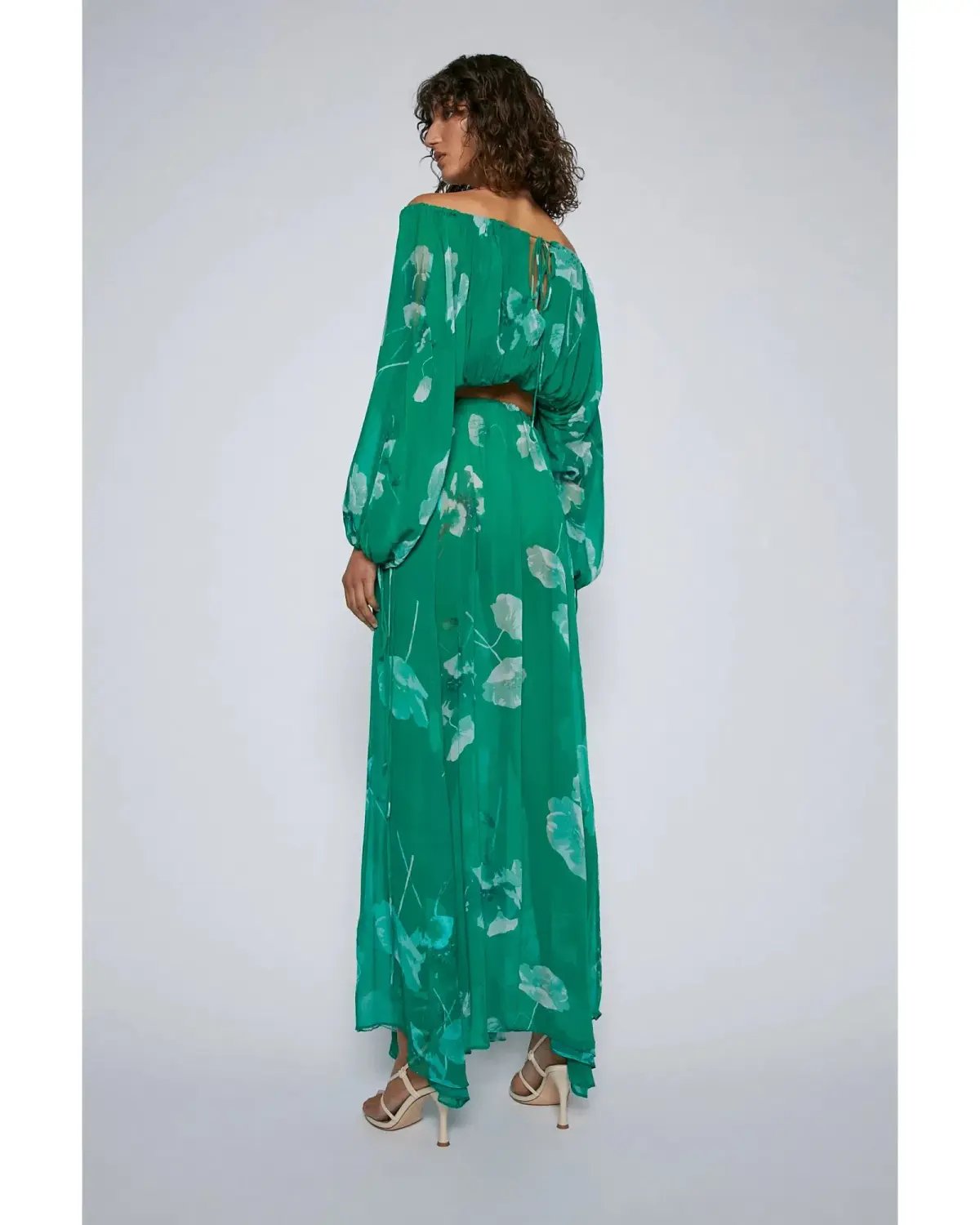 Scanlan Theodore Georgette Floral Set Kelly Green Size AU 8 photo 4