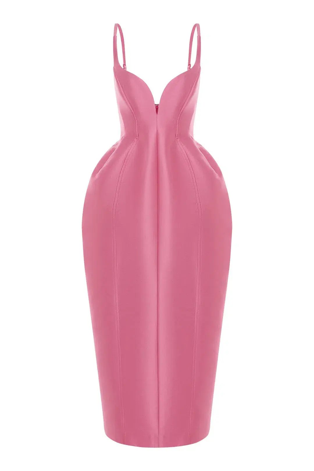Alemais Priscilla Sculpt Midi Dress Pink Size 10 photo 3