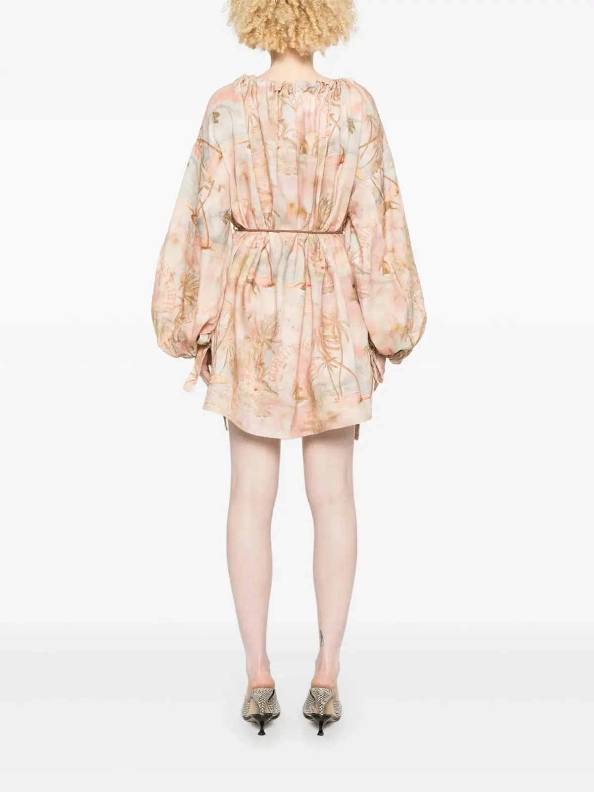 Zimmermann Illuminate Relaxed Mini Dress in Guava Paradise Size XS / AU 6P photo 5