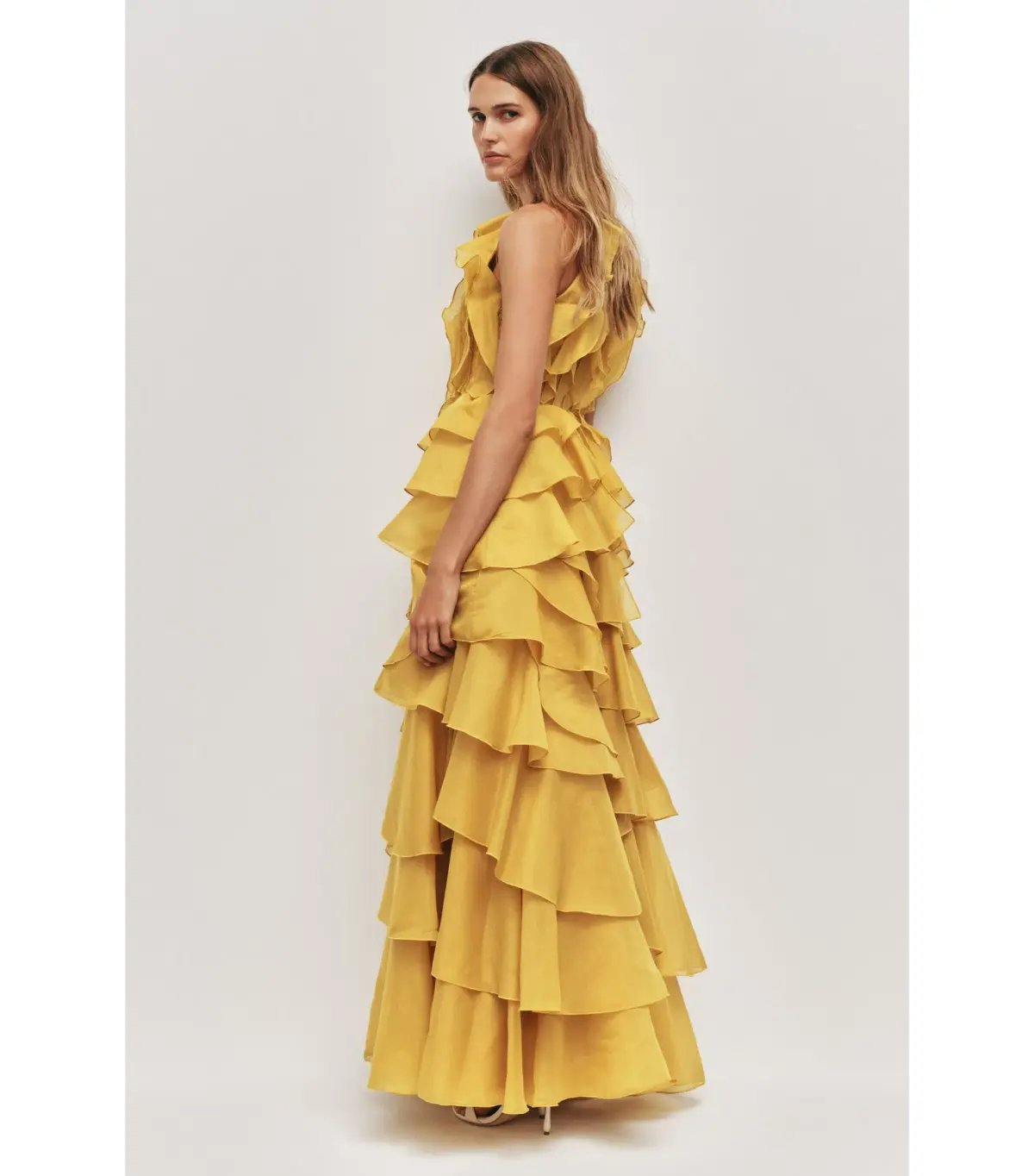 Aje Cleo Maxi Gown in Chartreuse Size 16 photo 3