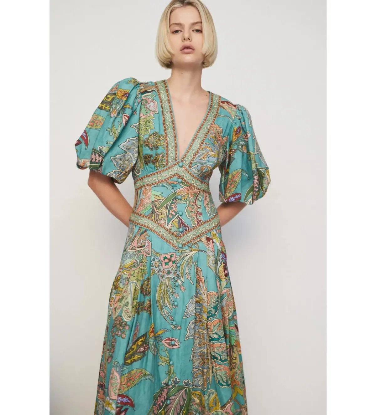 Alemais Franca Midi Dress Size AU 10 photo 2