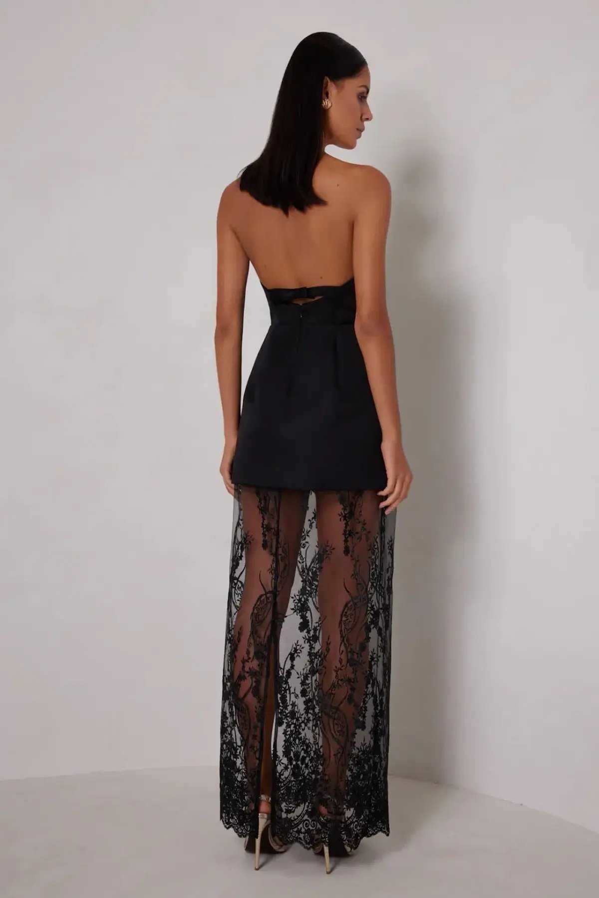 Elle Zeitoune Janice Mini Dress in  Black Size AU  8 photo 4