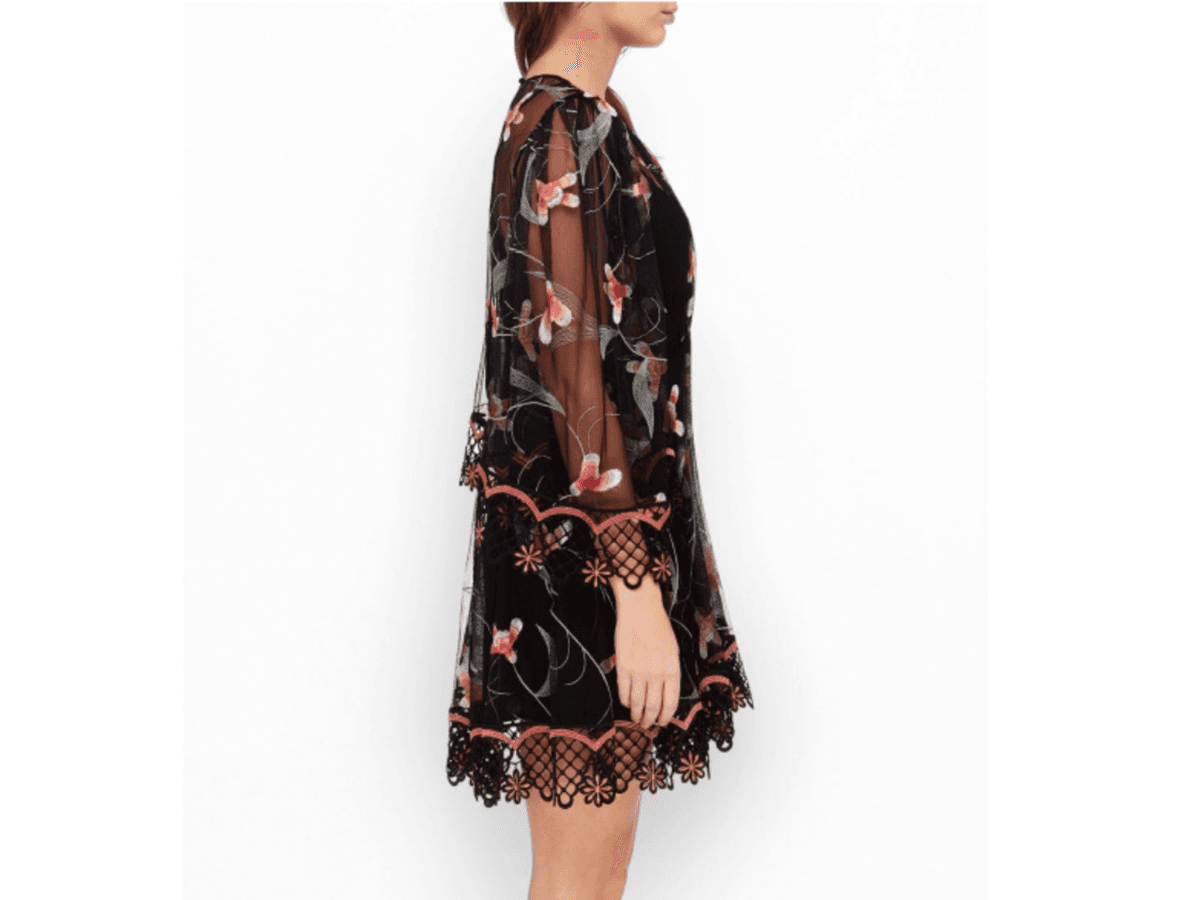 Alice McCall Wish You Were Here Mini Dress in Black Sugar Plum Size 10 photo 3